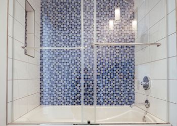 Tub with Frameless Glass Shower Door*